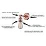 4_Bare Bulb 6 1/2" High Antique Copper Wall Sconce more views