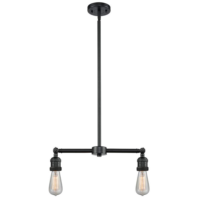 Image 1 Bare Bulb 8" Wide 3 Light Oil Rubbed Bronze Island Light