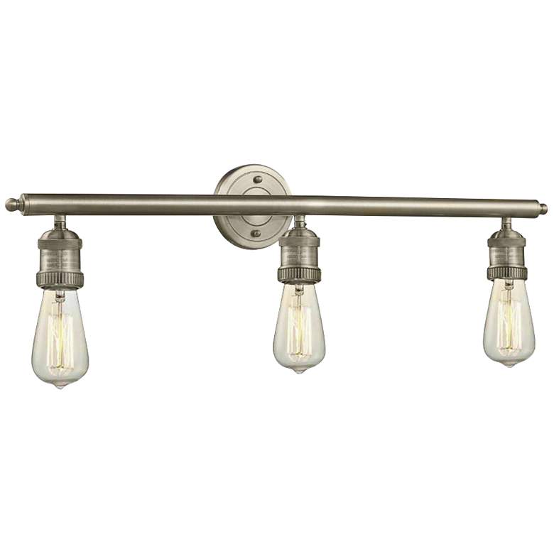 Image 1 Bare Bulb Collection Satin Nickel 29 inch Wide Bath Light