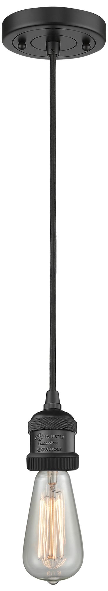 Bare Bulb Mini Pendant Matte Black