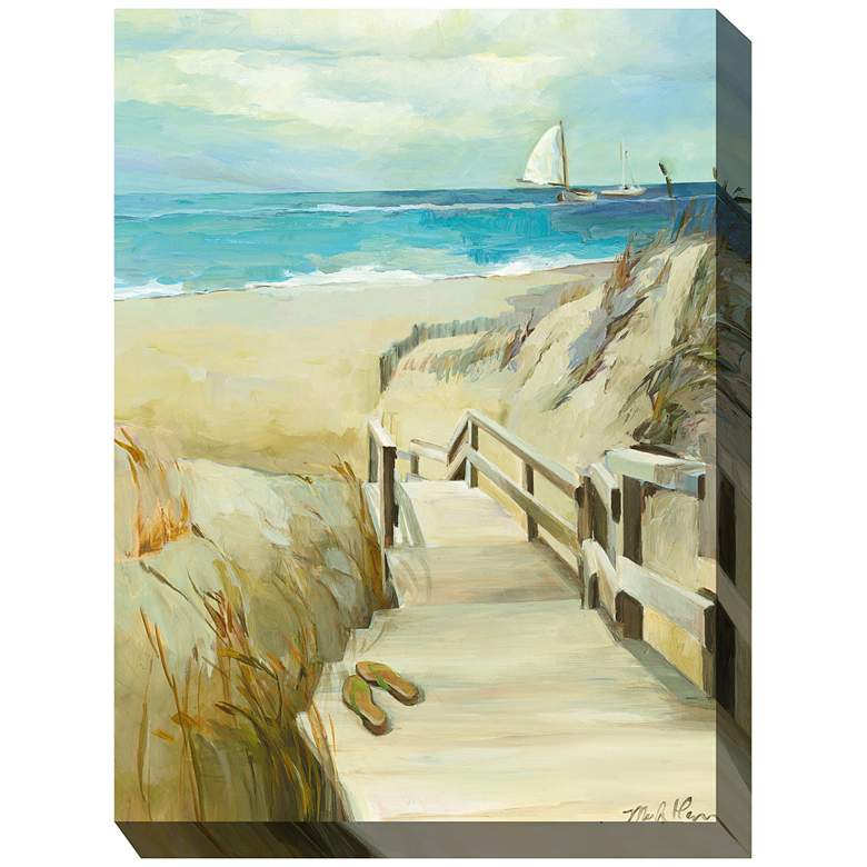 Image 1 Barefoot Beach 40" High All-Weather Outdoor Canvas Wall Art