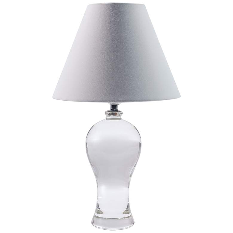 Image 1 Bari 15" High Clear Crystal Vase-Shaped Mini Table Lamp