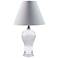 Bari 15" High Clear Crystal Vase-Shaped Mini Table Lamp