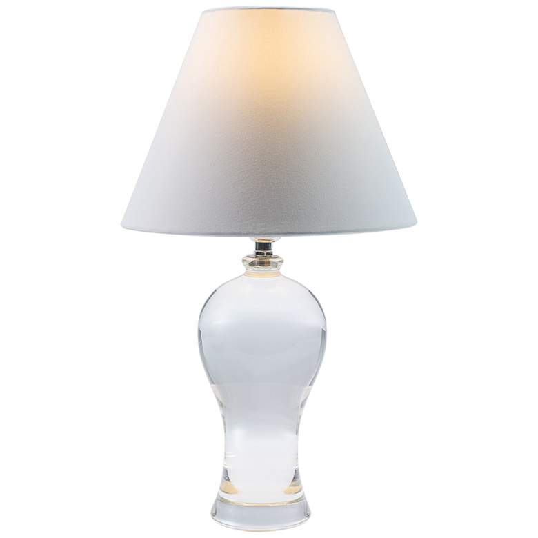 Image 4 Bari 15" High Clear Crystal Vase-Shaped Mini Table Lamp more views