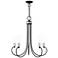Bari 25 1/2"W Black with Brushed Nickel 5-Light Chandelier