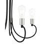 Bari 25 1/2"W Black with Brushed Nickel 5-Light Chandelier in scene