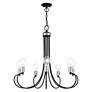 Bari 30" Wide Black with Brushed Nickel 7-Light Chandelier in scene