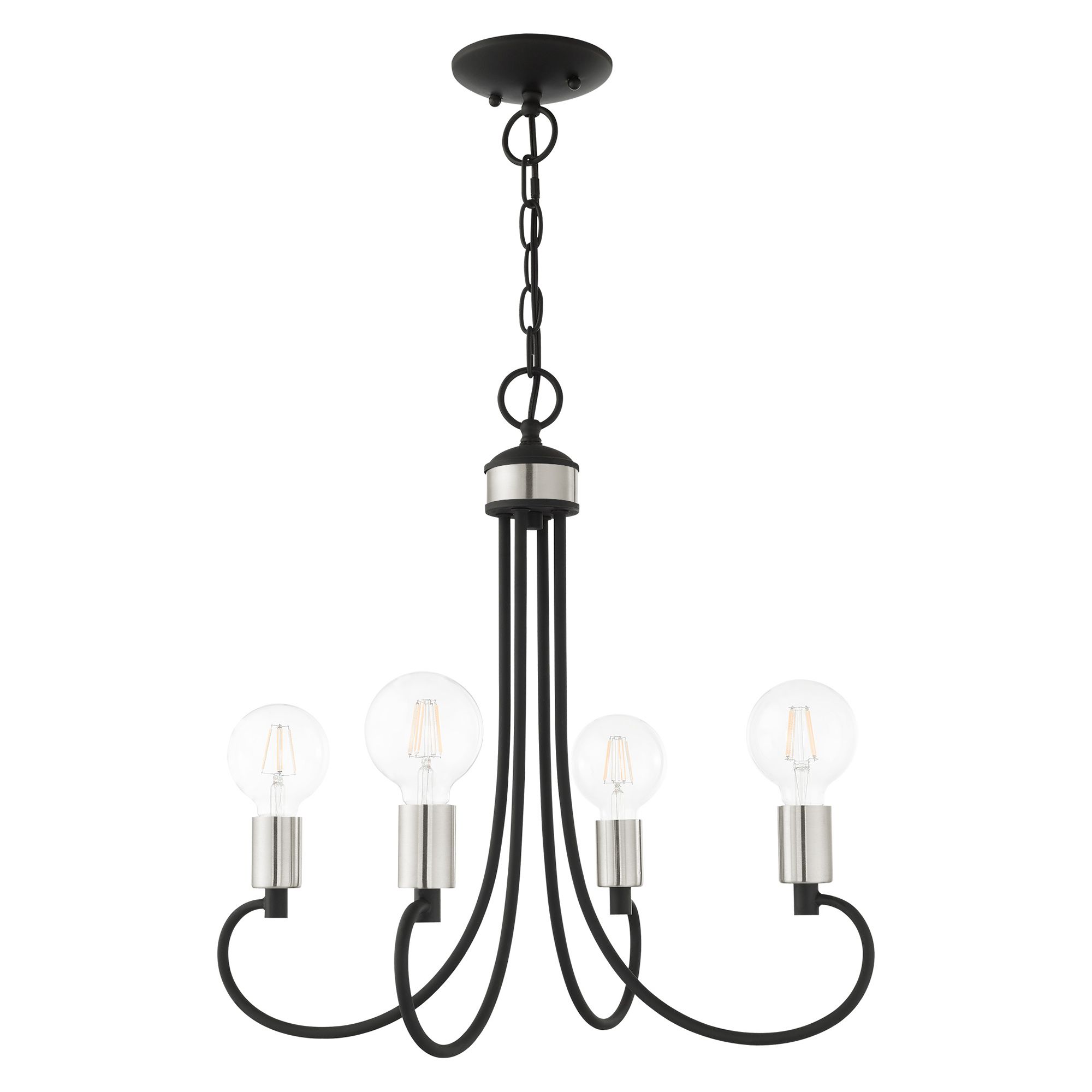 Image 4 Bari 4 Light Black Chandelier more views