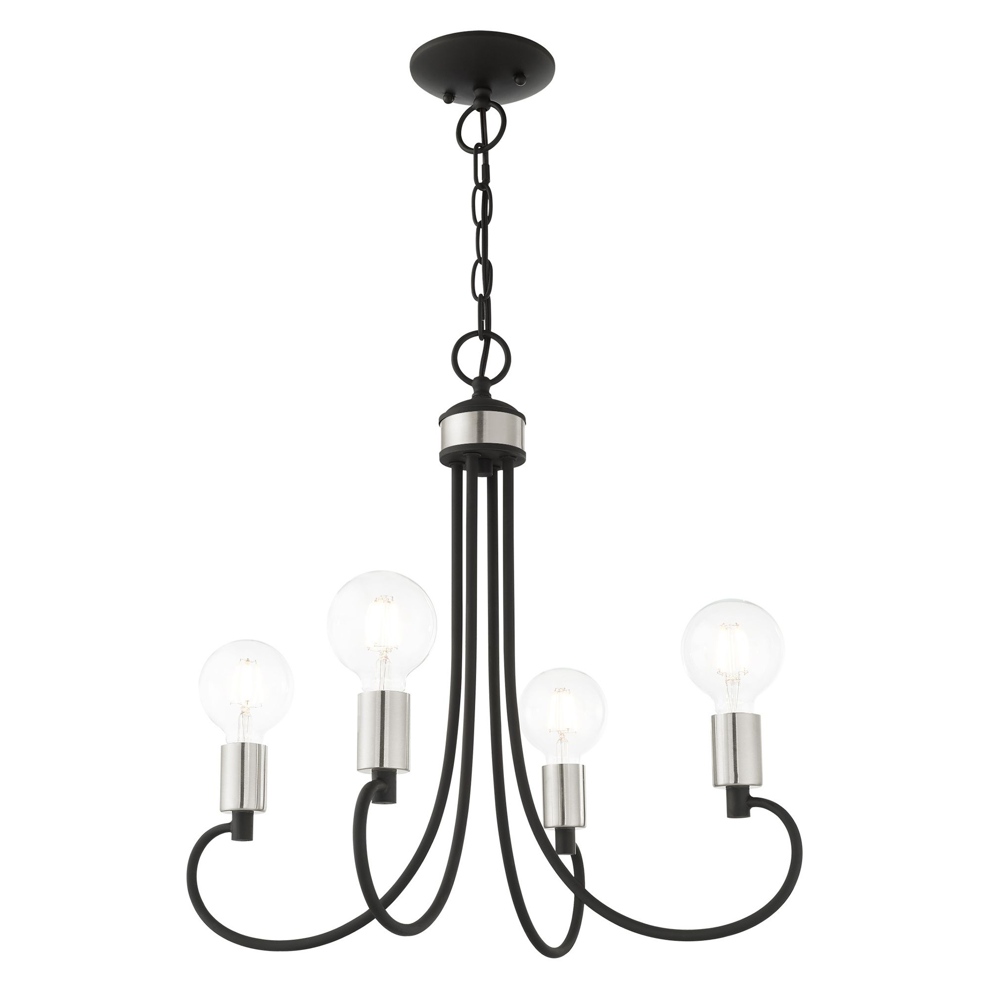 Image 5 Bari 4 Light Black Chandelier more views