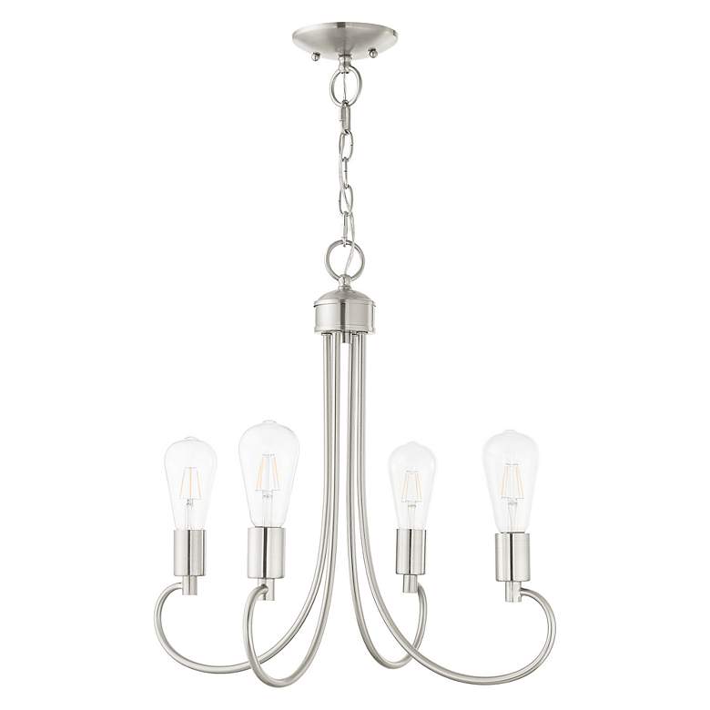 Image 4 Bari 4 Light Brushed Nickel Chandelier more views