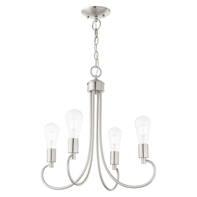 Image 5 Bari 4 Light Brushed Nickel Chandelier more views