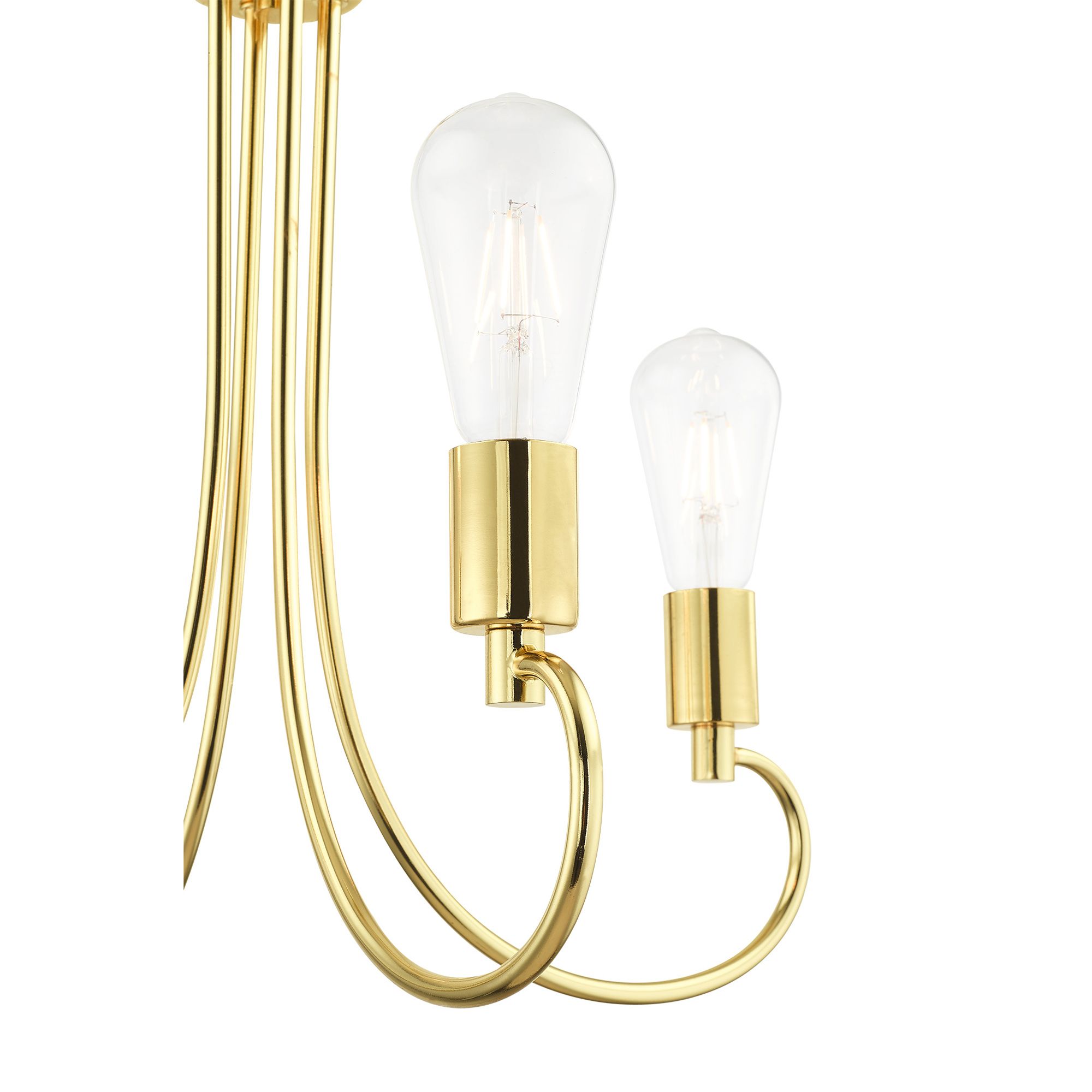 Bari 4 Light Polished Brass Chandelier