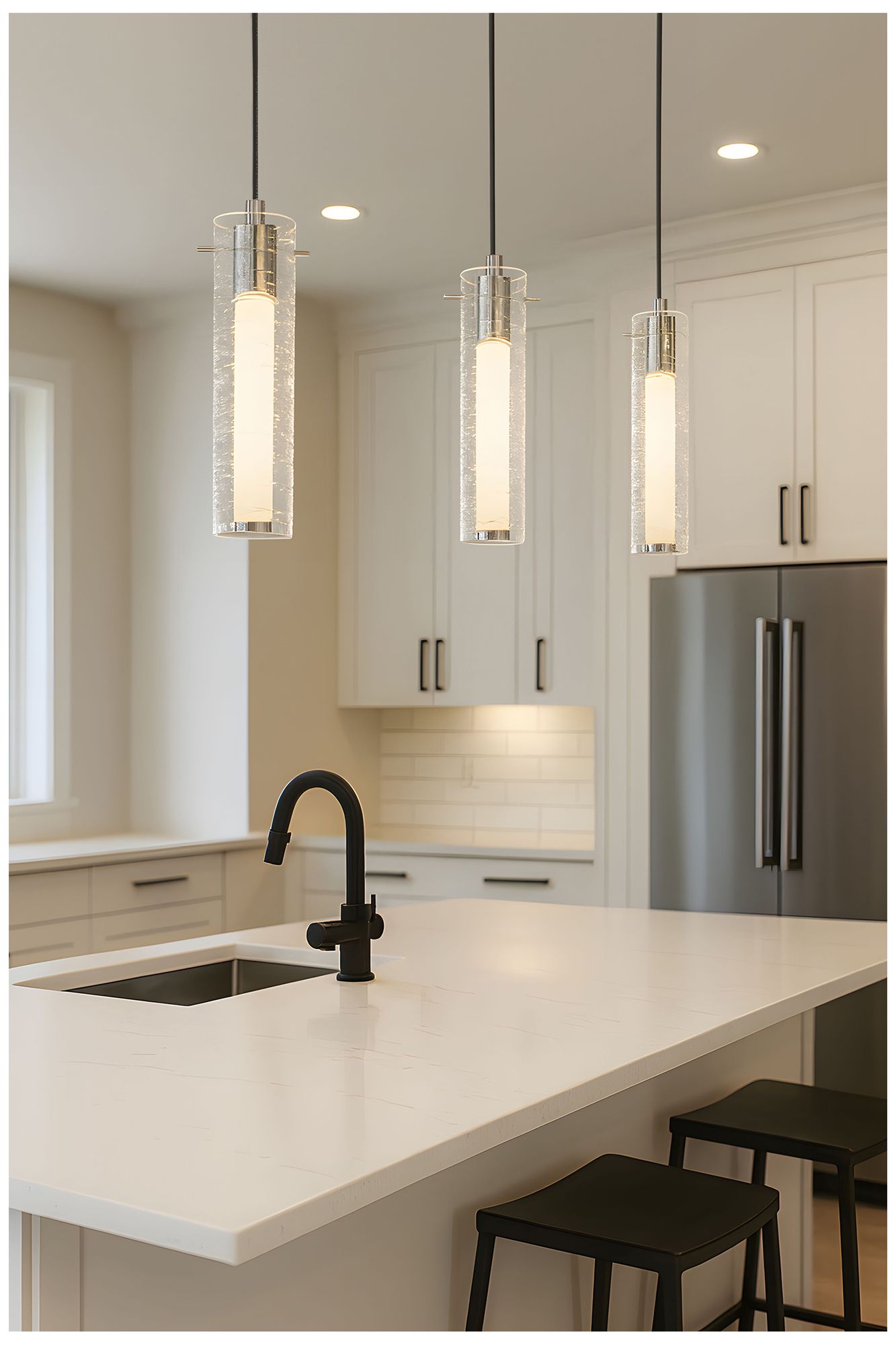 Image 2 Bari 4" Wide Polished Chrome LED Pendant more views