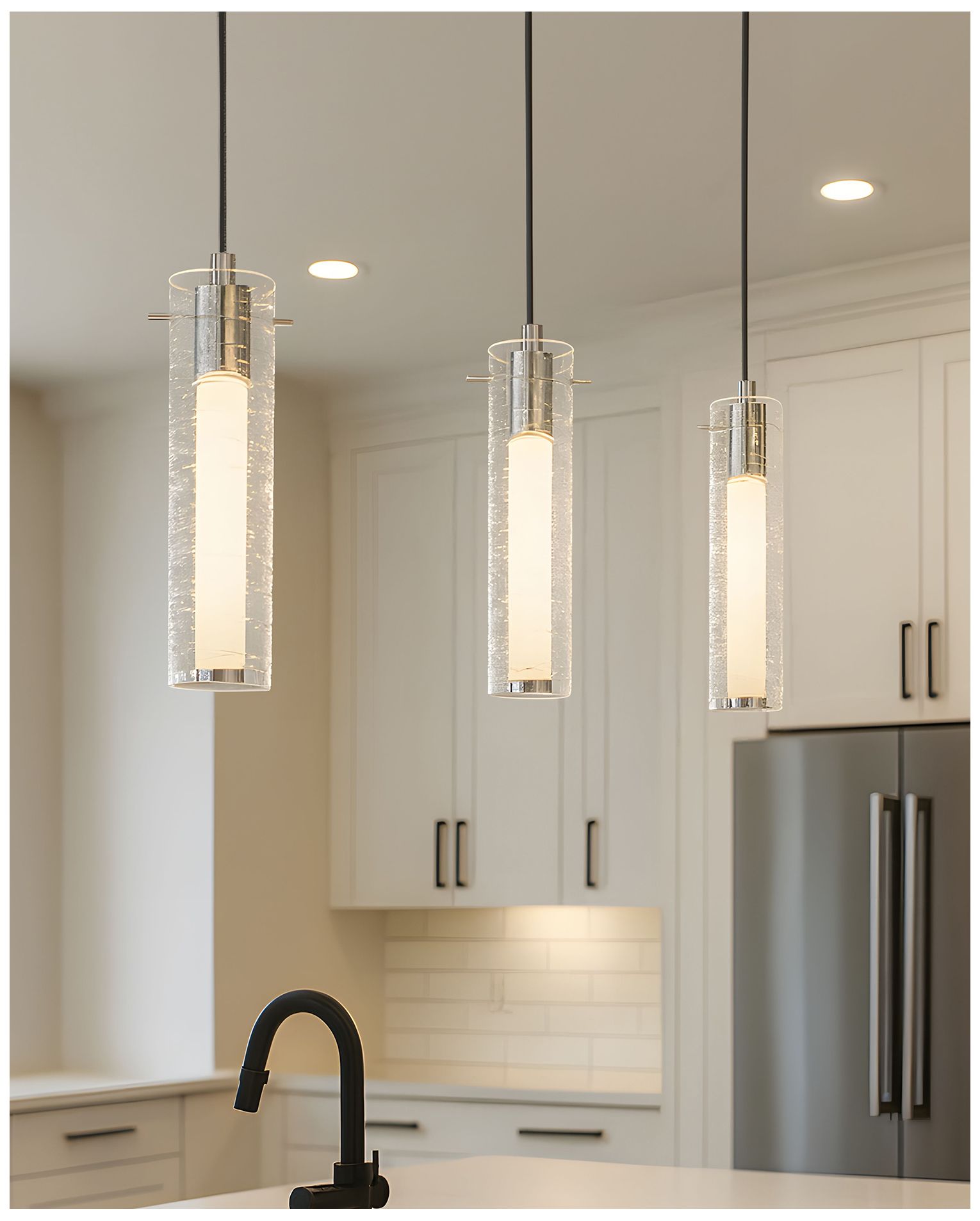 Image 3 Bari 4" Wide Polished Chrome LED Pendant more views