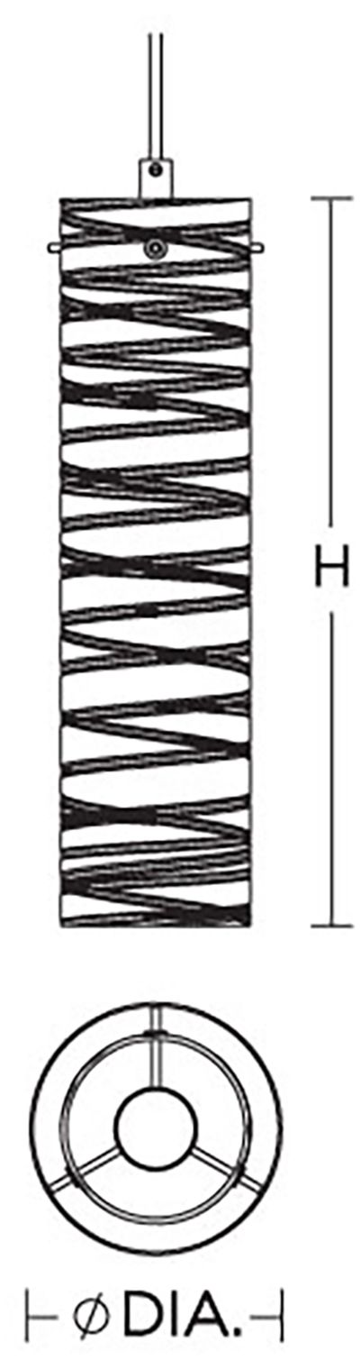 Image 4 Bari 4" Wide Satin Nickel LED Pendant more views