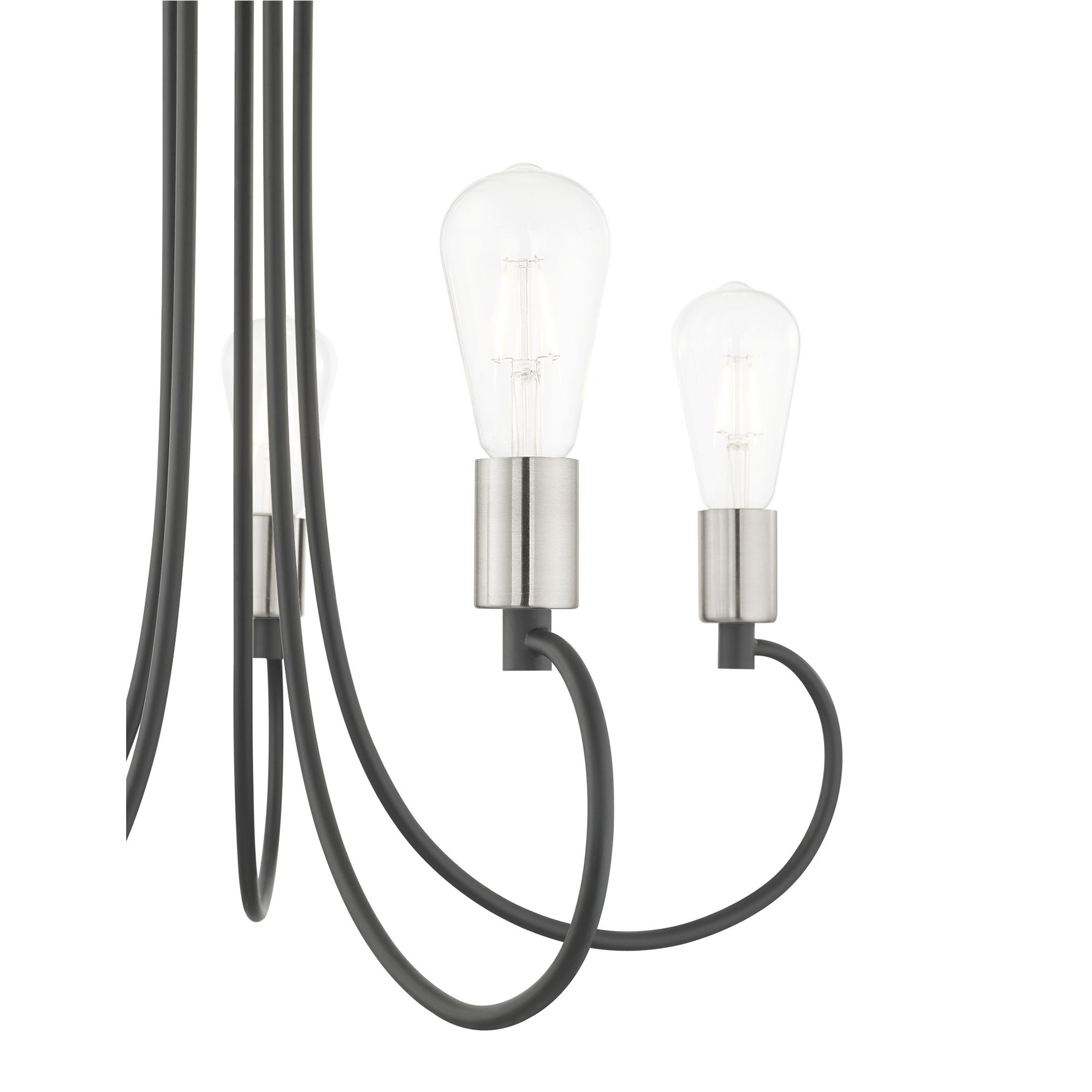 Bari 5 Light Scandinavian Gray Chandelier