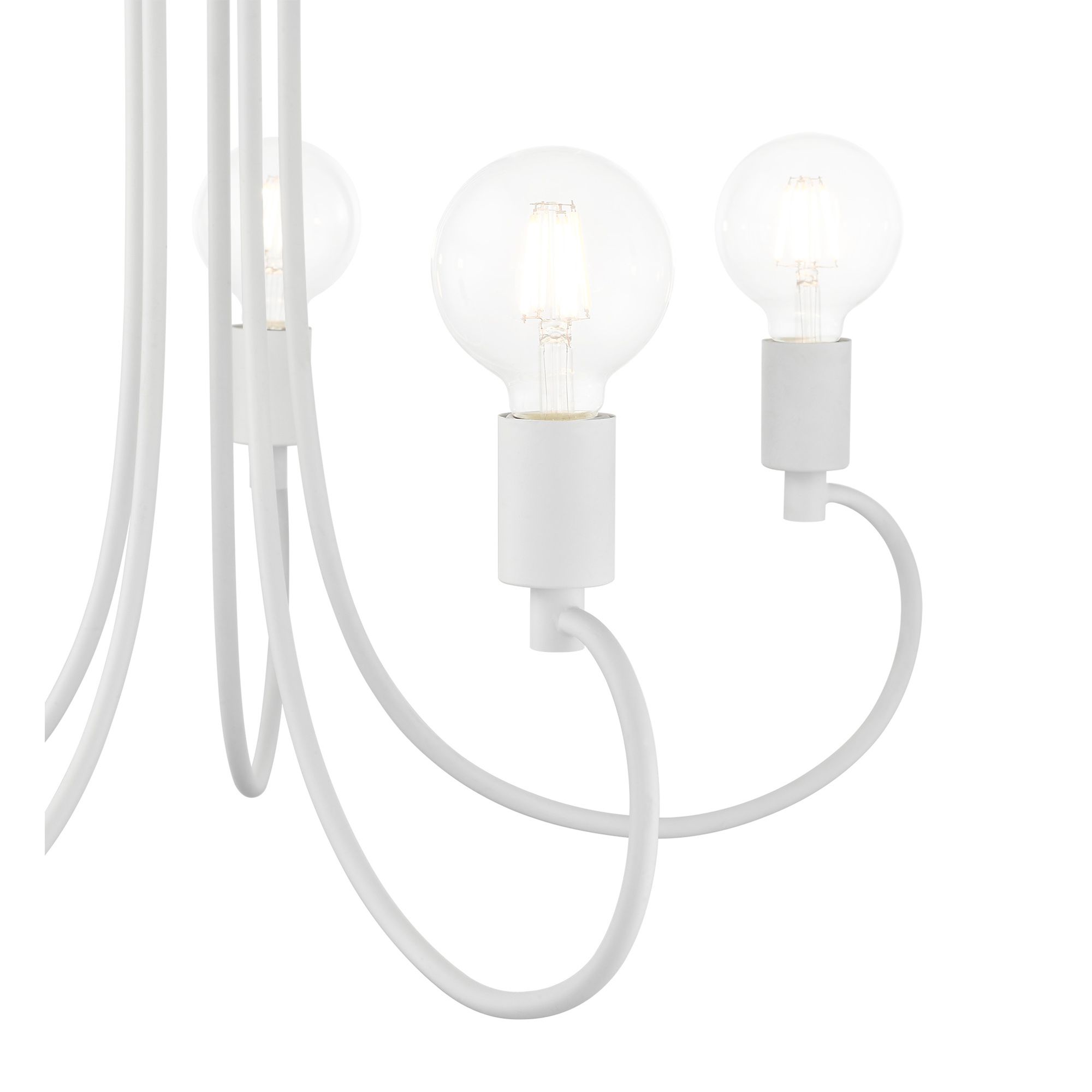 Bari 5 Light White Chandelier