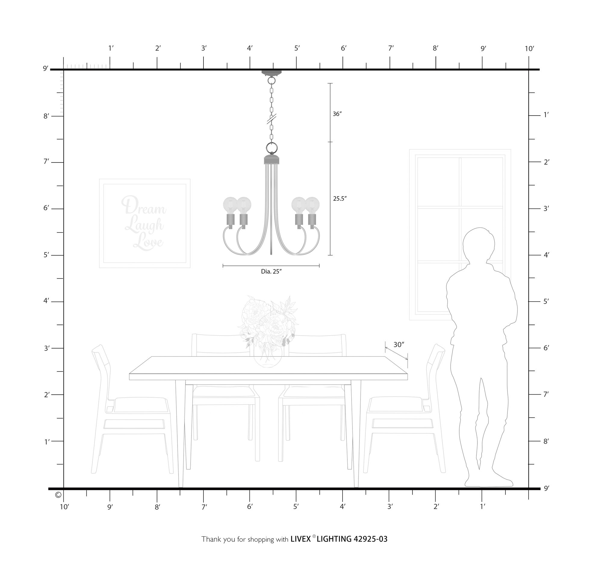 Bari 5 Light White Chandelier