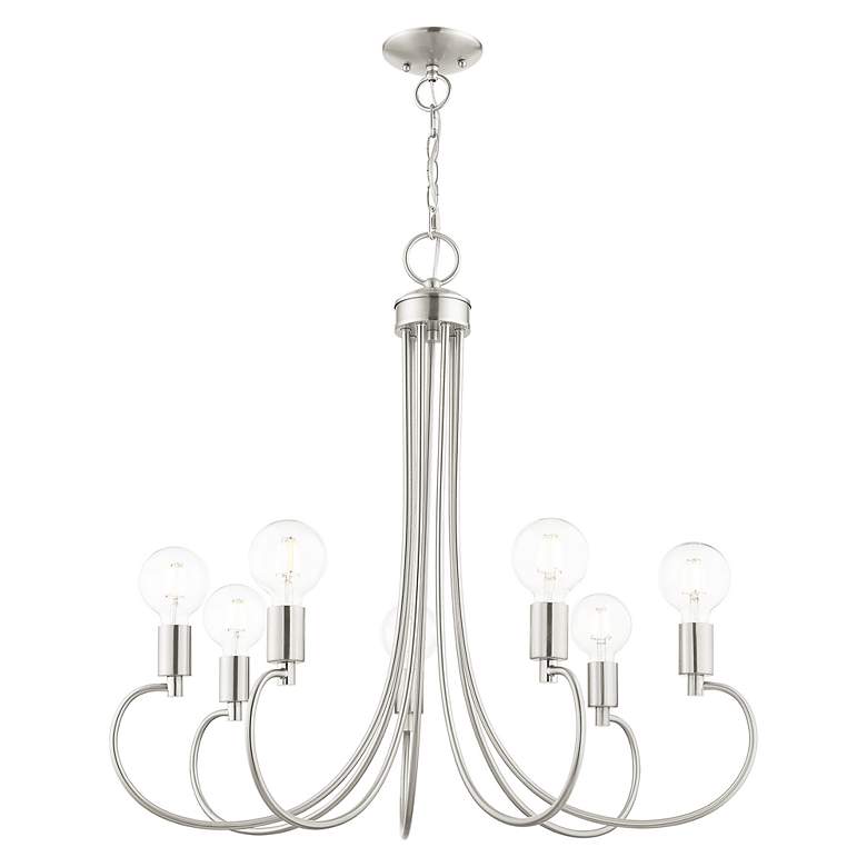 Image 5 Bari 7 Light Brushed Nickel Chandelier more views