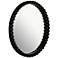 Baria Painted Black Wooden Beaded 30" Round Wall Mirror