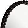 Baria Painted Black Wooden Beaded 30" Round Wall Mirror in scene
