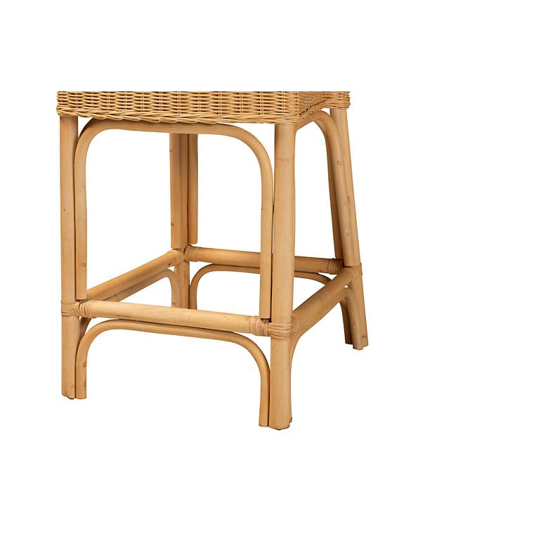 Image 4 Barito 24 1/2" Natural Brown Rattan Counter Stool more views