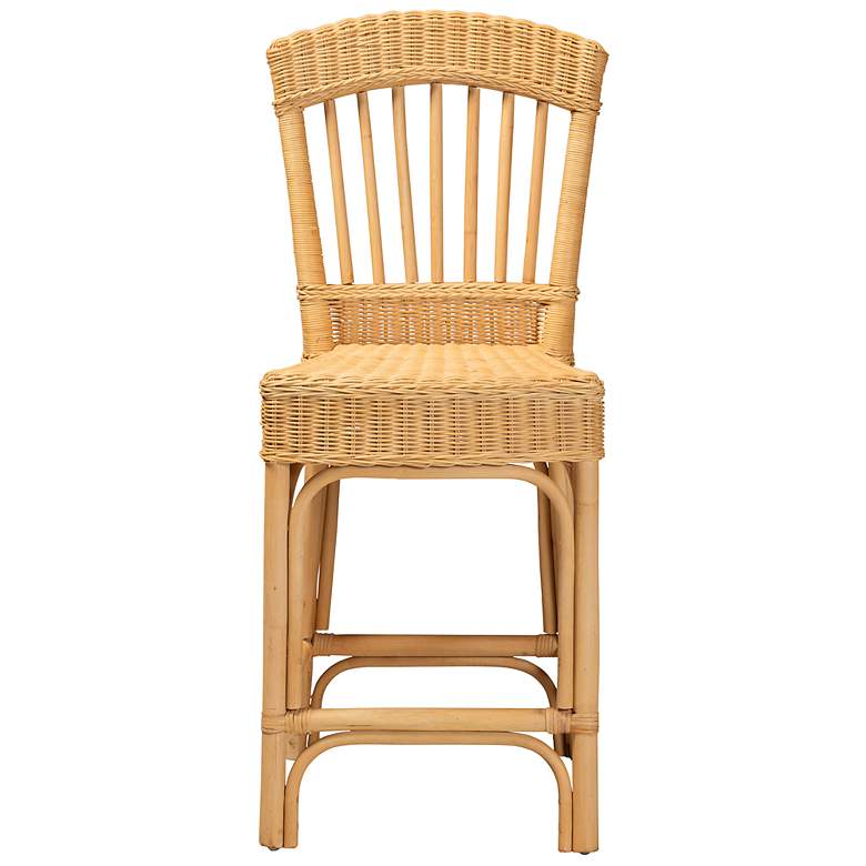 Image 6 Barito 24 1/2" Natural Brown Rattan Counter Stool more views