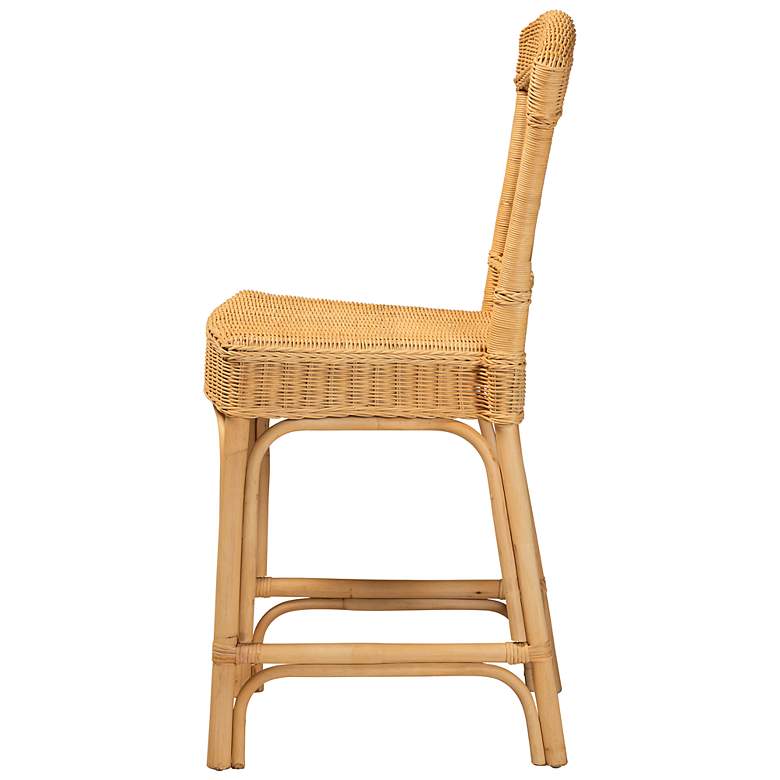 Image 7 Barito 24 1/2" Natural Brown Rattan Counter Stool more views