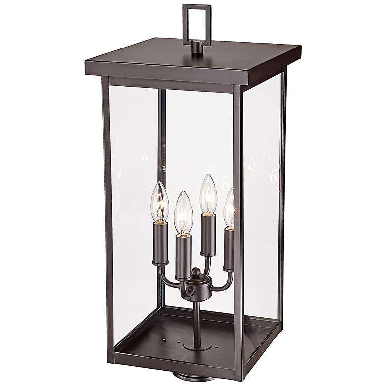 Image 4 Barkeley 26 1/4"H Powder Coated Bronze Outdoor Post Lantern more views