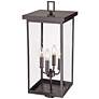 4_Barkeley 26 1/4"H Powder Coated Bronze Outdoor Post Lantern more views