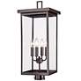 6_Barkeley 26 1/4"H Powder Coated Bronze Outdoor Post Lantern more views