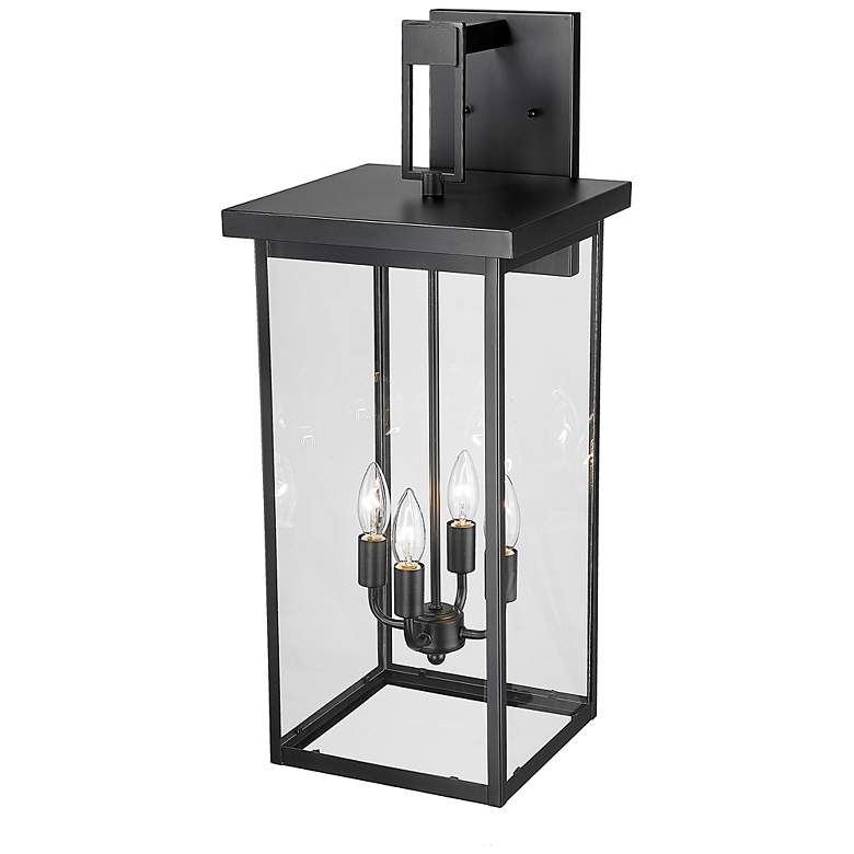 Image 5 Barkeley 27"H Powder-Coated Black 4-Light Outdoor Wall Light more views