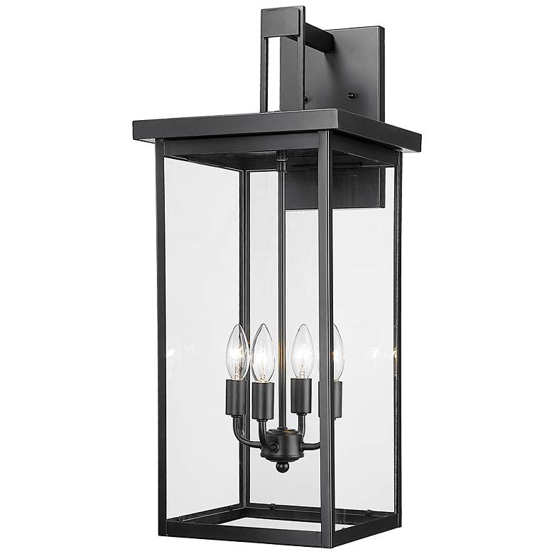 Image 6 Barkeley 27"H Powder-Coated Black 4-Light Outdoor Wall Light more views