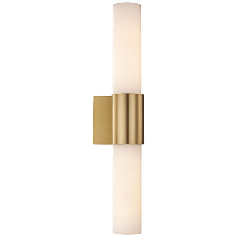 Image 2 Barkley 23 3/4 inch High Aged Brass 2-Light LED Wall Sconce