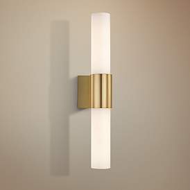 Image1 of Barkley 23 3/4" High Aged Brass 2-Light LED Wall Sconce