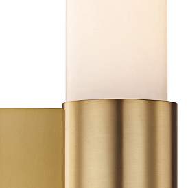 Image3 of Barkley 23 3/4" High Aged Brass 2-Light LED Wall Sconce more views