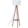 2_Barley Black and Walnut Tripod Floor Lamp with Shelf