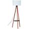 Barley Black and Walnut Tripod Floor Lamp with Shelf
