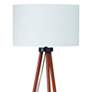 3_Barley Black and Walnut Tripod Floor Lamp with Shelf more views