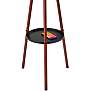 5_Barley Black and Walnut Tripod Floor Lamp with Shelf more views