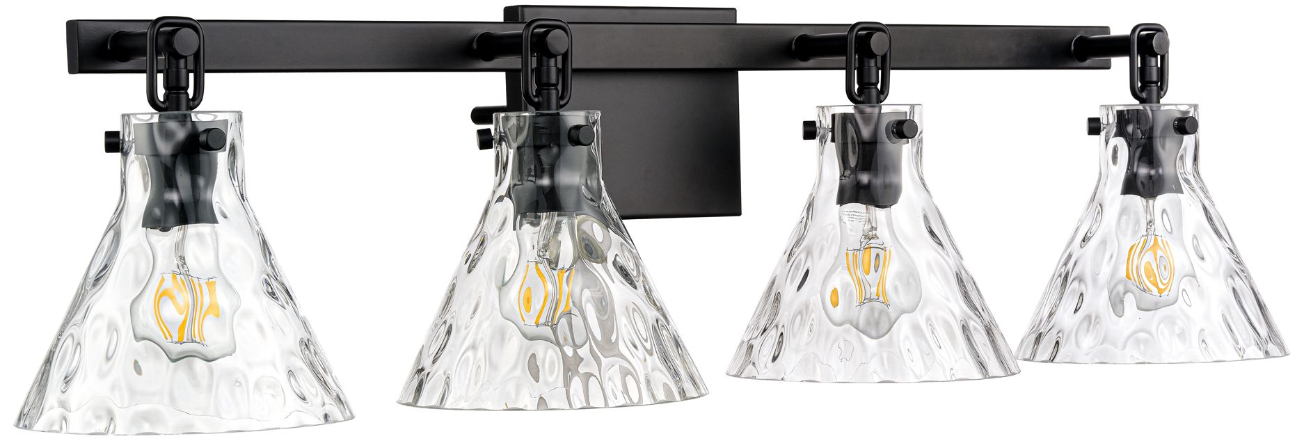 Barlon 34.75" Wide 4-Light Vanity in Matte Black