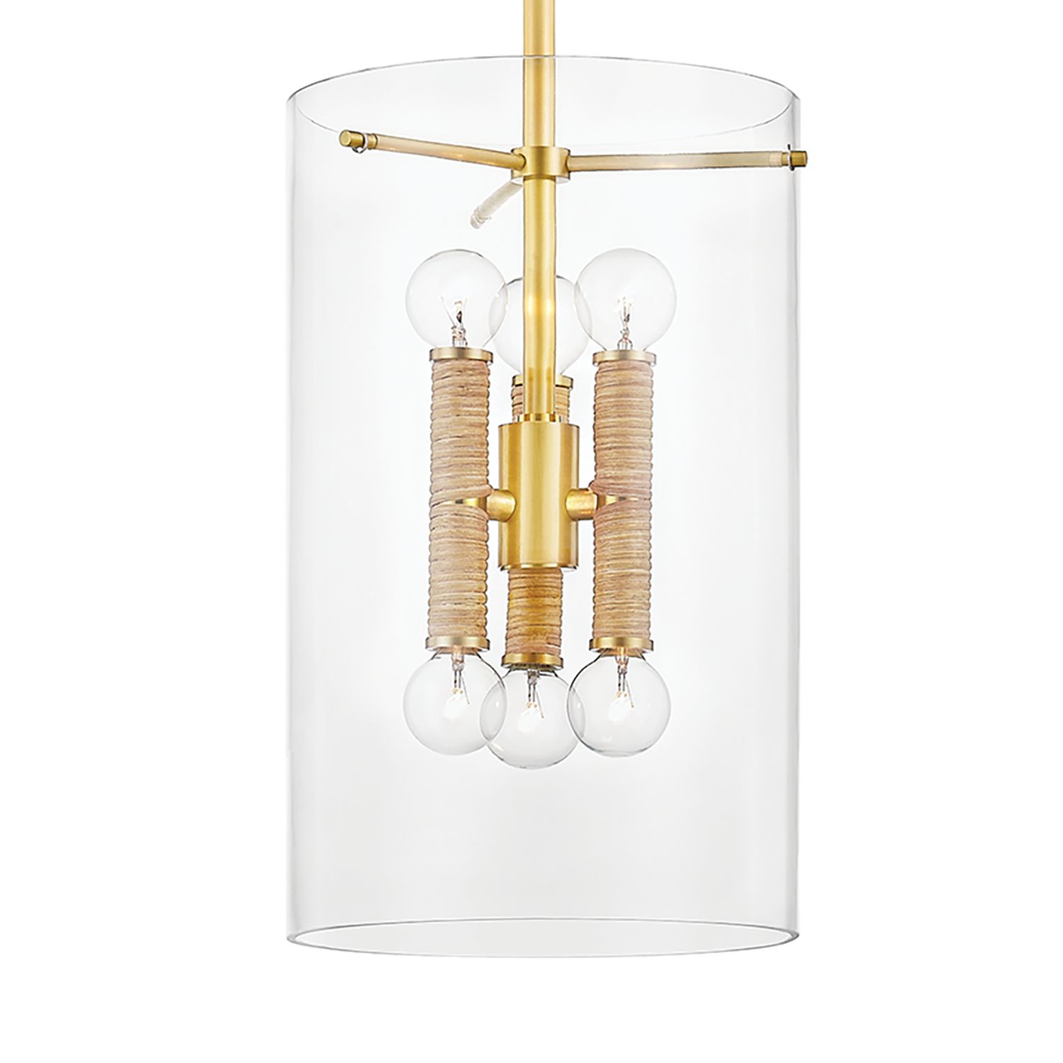 Image 2 Barlow 10 3/4" Wide Aged Brass 6-Light Mini Pendant more views