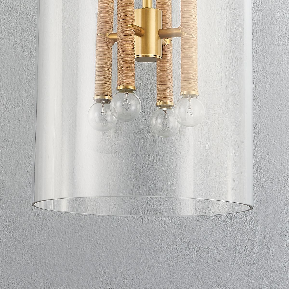 Image 3 Barlow 14 3/4" Wide Aged Brass 8-Light Cylinder Chandelier more views
