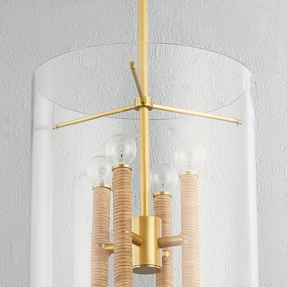 Image 4 Barlow 14 3/4" Wide Aged Brass 8-Light Cylinder Chandelier more views