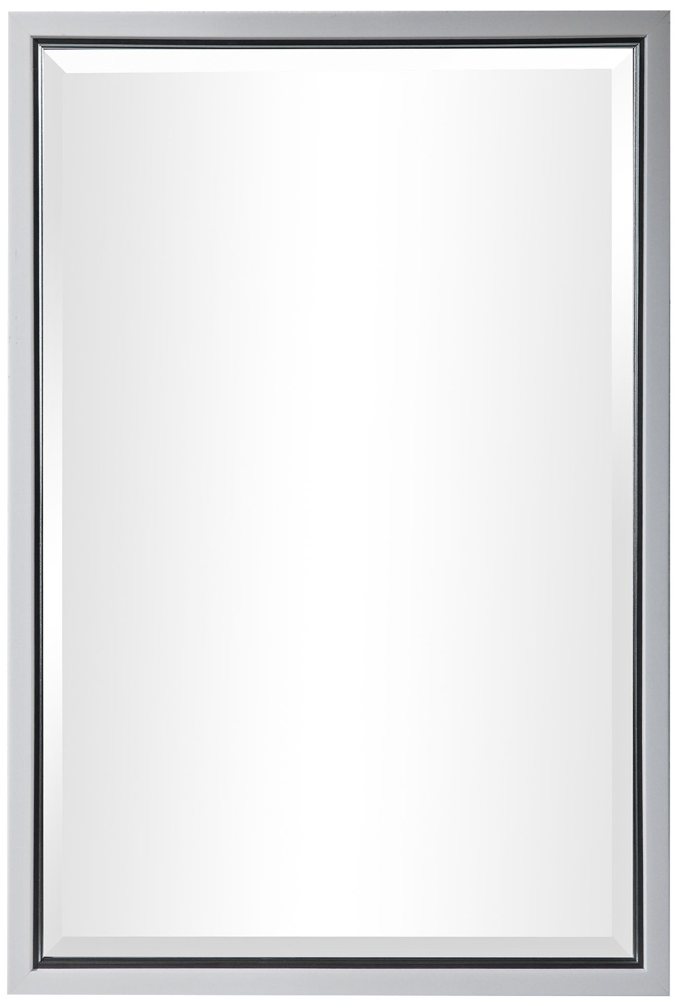 Barnaby White and Silver 22 1/4" x 32 1/4" Vanity Mirror