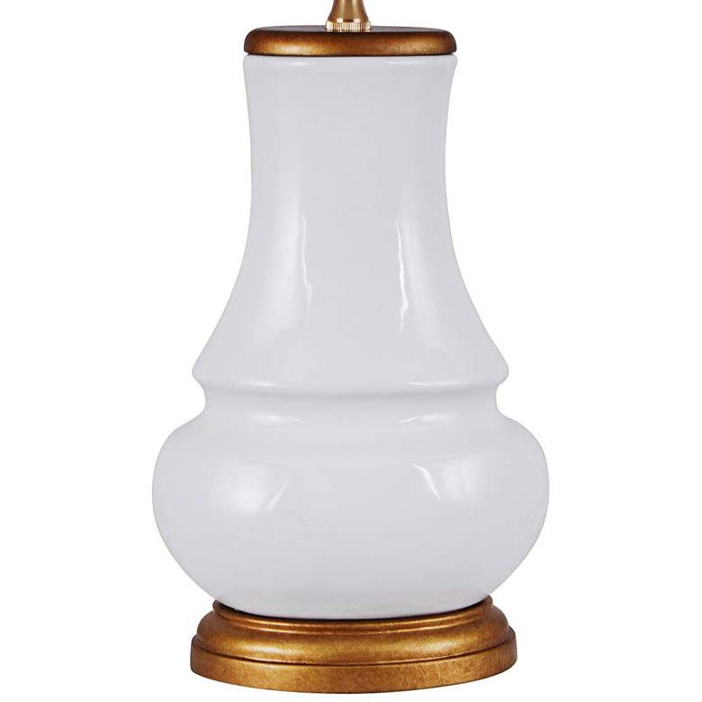 Image 3 Barnaby White Porcelain Oval Gourd Accent Table Lamp more views