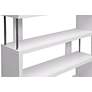 Barnes 75 1/2" High White Finish Six-Shelf Modern Bookcase