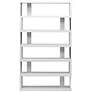 Barnes 75 1/2" High White Finish Six-Shelf Modern Bookcase