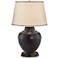 Barnes and Ivy 27 1/4" Hammered Pot Lamp with USB Workstation Base