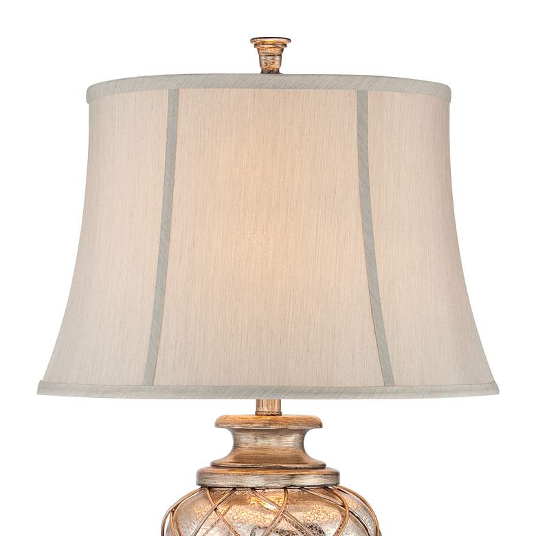 Image 5 Barnes and Ivy 33 3/4 inch Mercury Glass Night Light Lamp with Dimmer more views